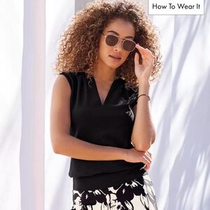 Boston Proper Black Sleeveless Top